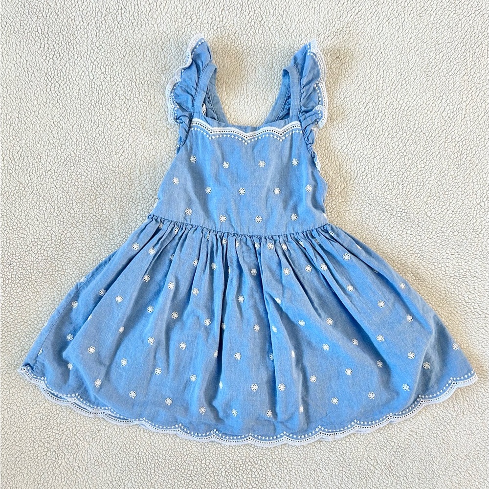 Cat & Jack Chambray Ruffle Sleeve Dress, Size 4T